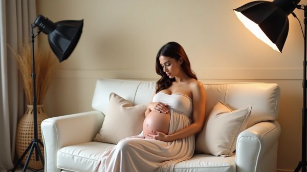 Photographe grossesse à Montpellier : une séance en studio